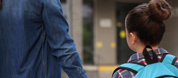 Child with schoolbag