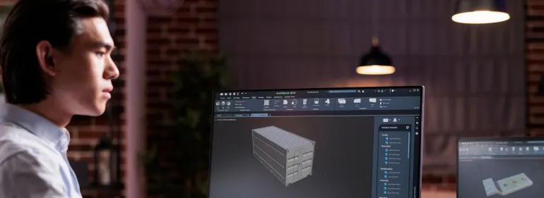 Person working on a laptop