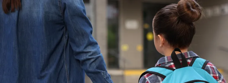 Child with schoolbag