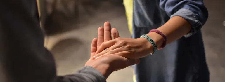 a person holding a cell phone