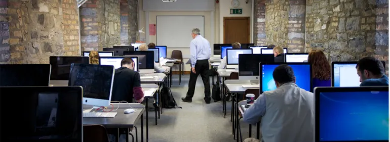  Lecturer Getting ready for a lab, Griffith College.