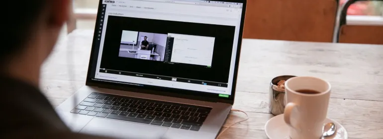 A Griffith College short course student working remotely