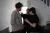 Alex preparing Anthony Murphy for his scene. 