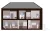 Rendered section 1A cutting through the building, illustrated in shades of brown, beige, and blue with patterned overlays.