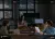 In-game scene showing a meeting environment where a male character is being praised during discussion.