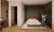 Image shows a 3D render of a bedroom