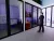 a person standing in front of a door
