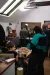 a group of people sitting at a table