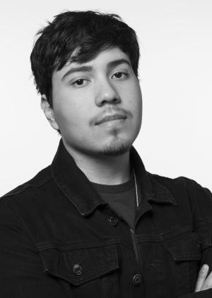 a man looking at the camera