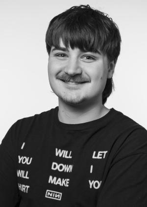 a man looking at the camera