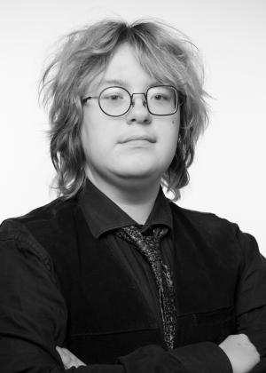 a person wearing glasses