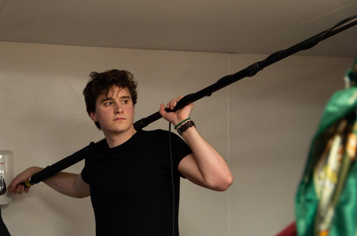 a person holding a baseball bat