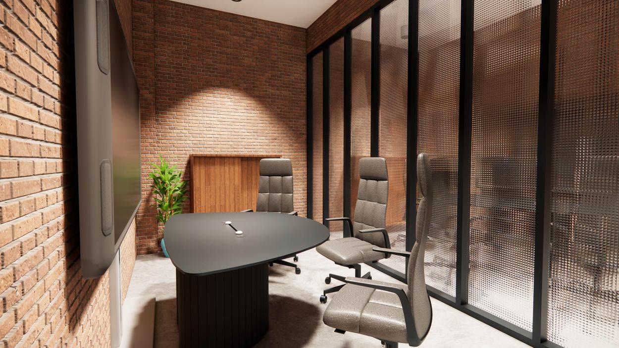a chair sitting in front of a window
