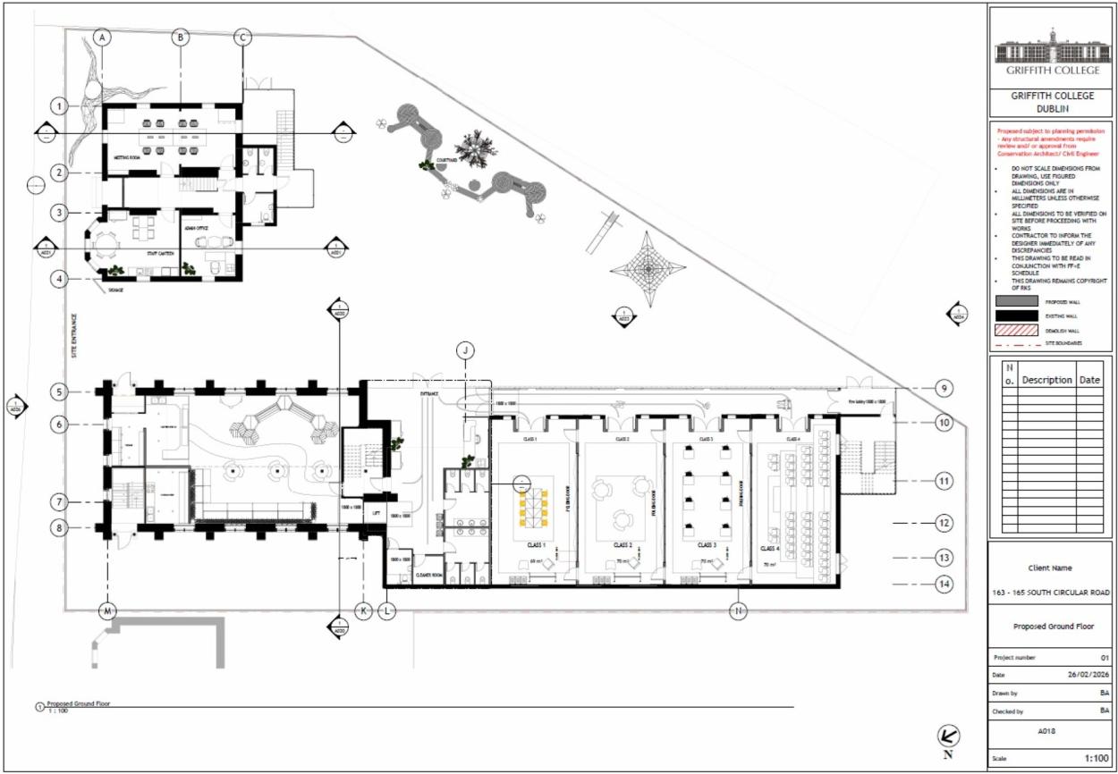 A 2D floor plan for the ground floor 