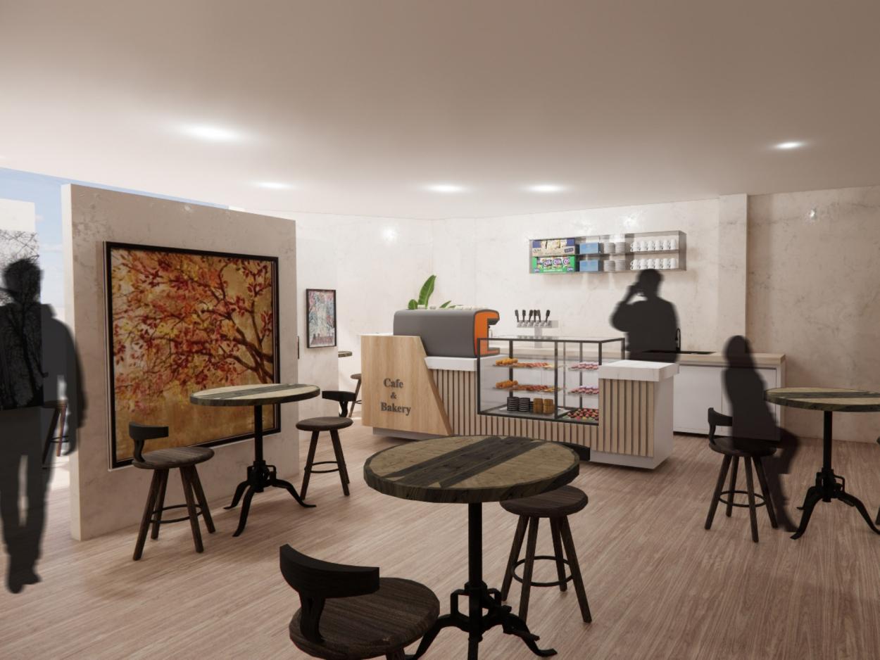 a living room filled with furniture and a table