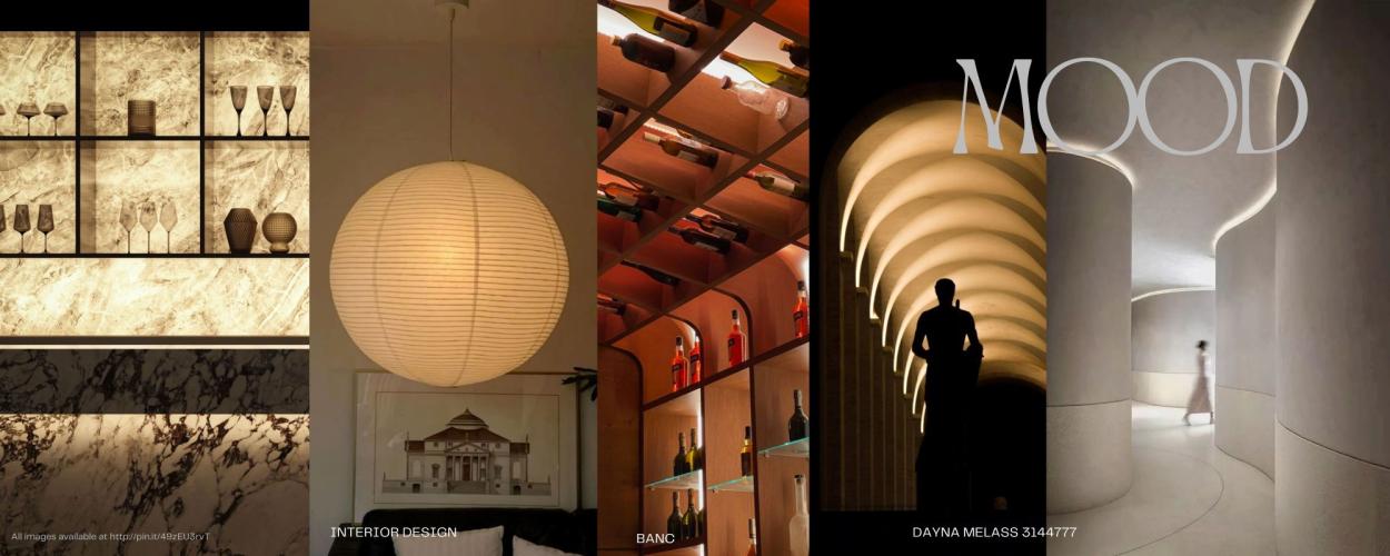 Images showing the mood envisioned for the space. 
