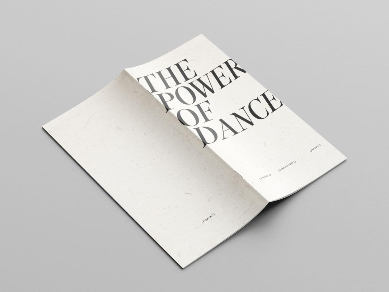 Book cover with large typography “The Power of Dance”