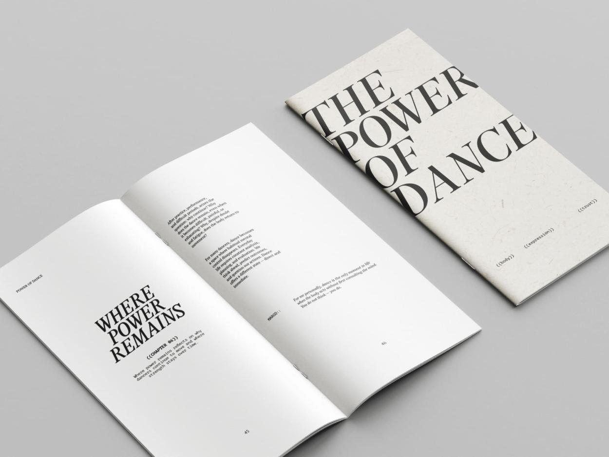 Book layout showing typography and text composition