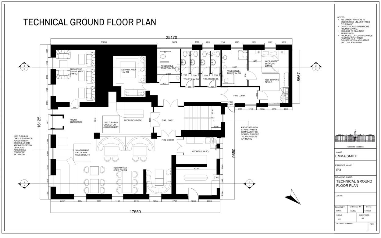 Image shows technical ground floor plan.