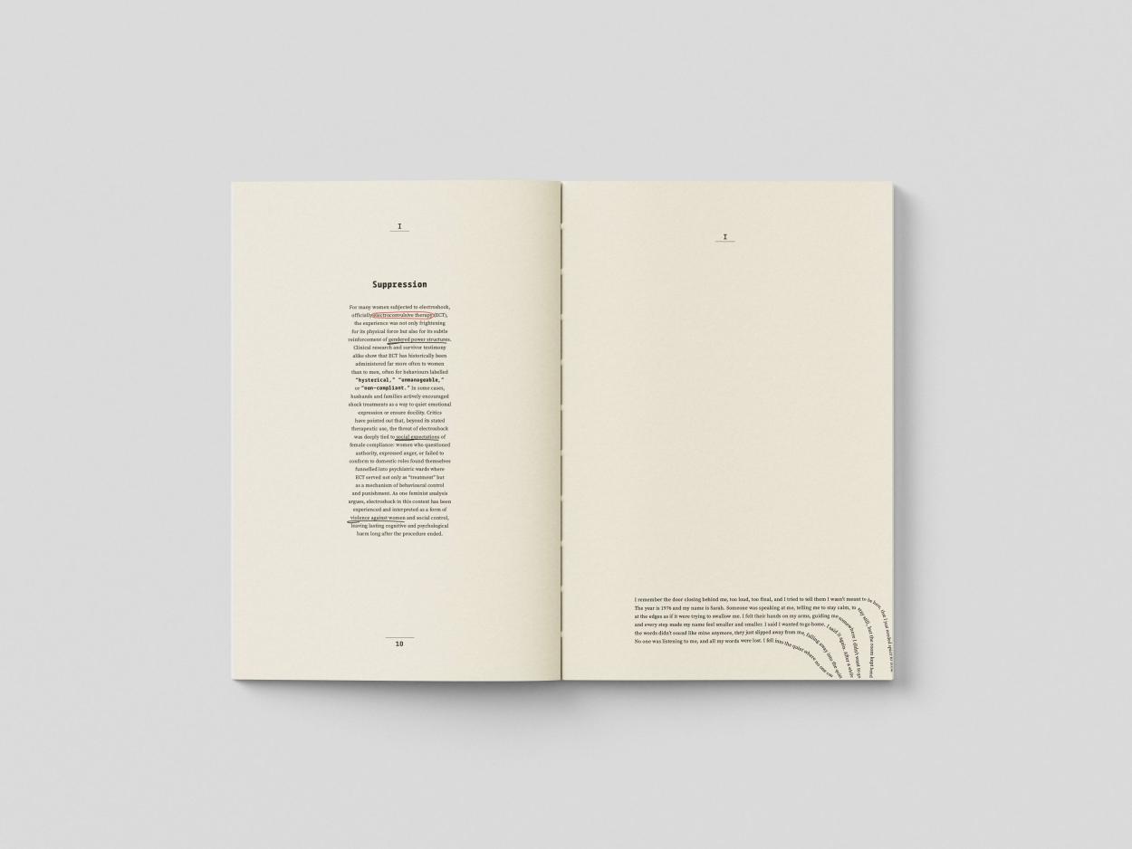 Open book displayed flat, highlighting layout consistency and typography across spreads.