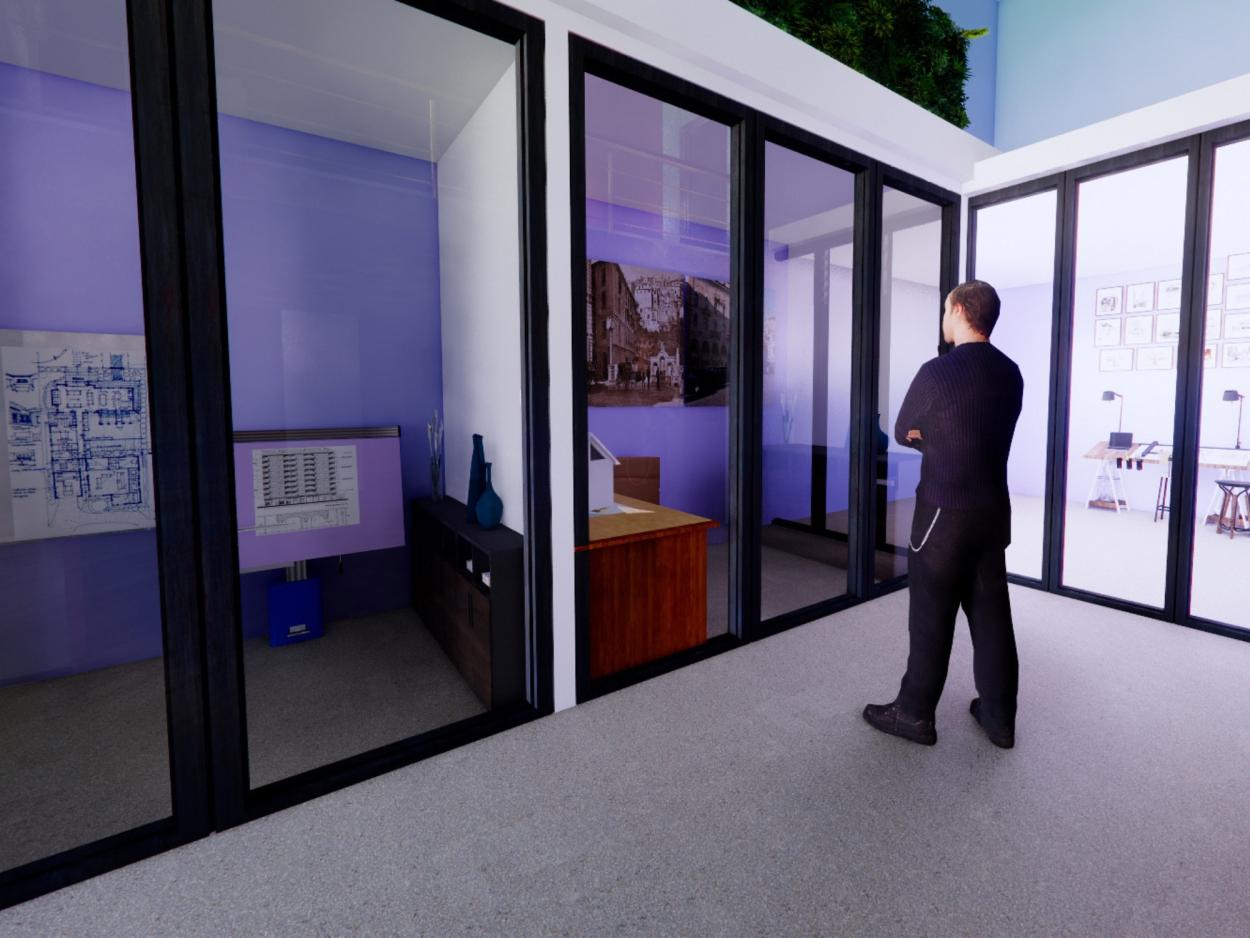 a person standing in front of a door
