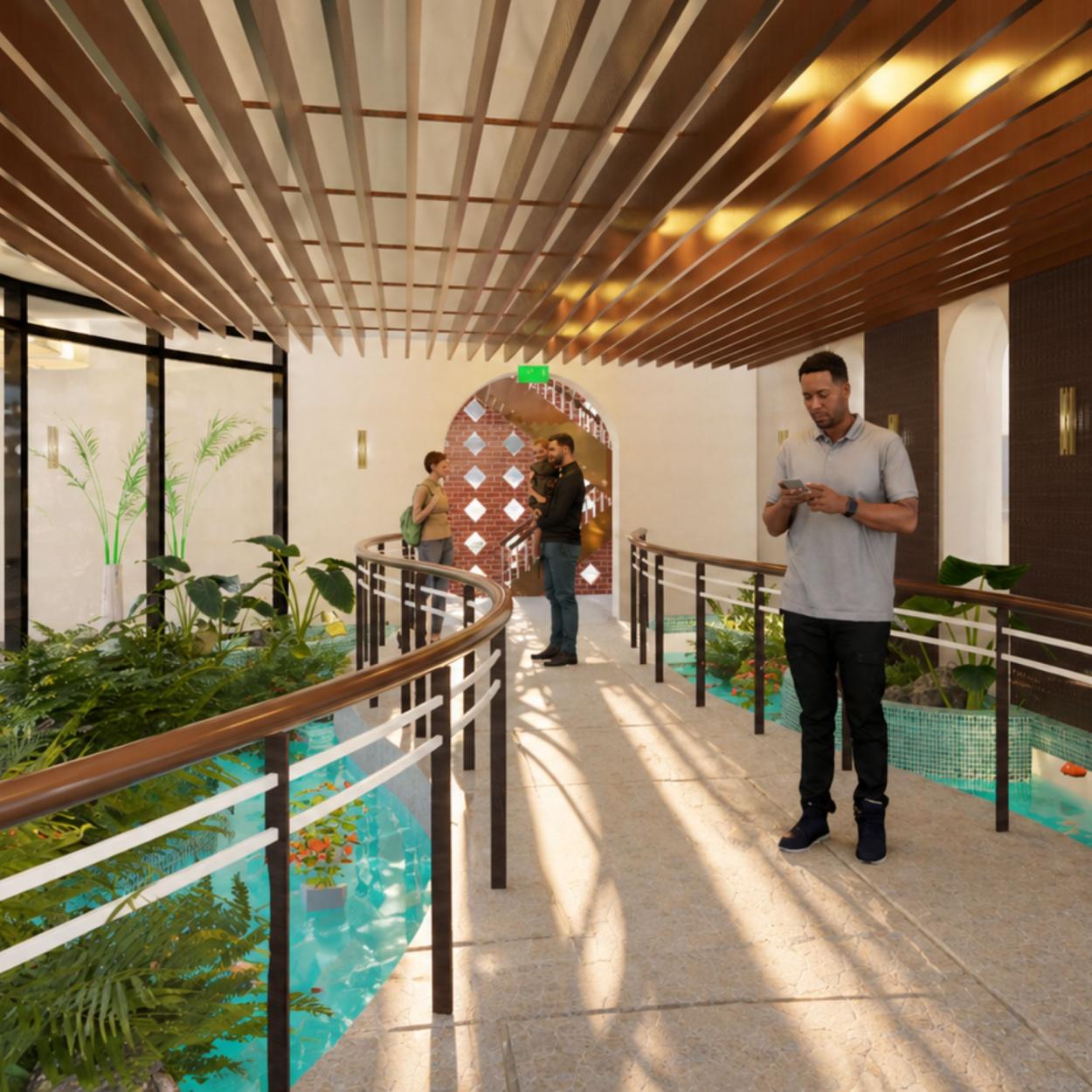Walkway Oasis Space