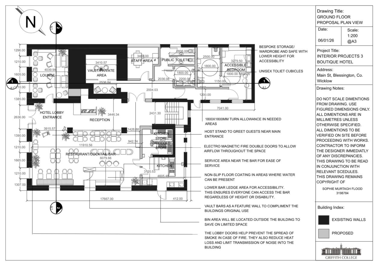 Ground Floor Proposal Plan View