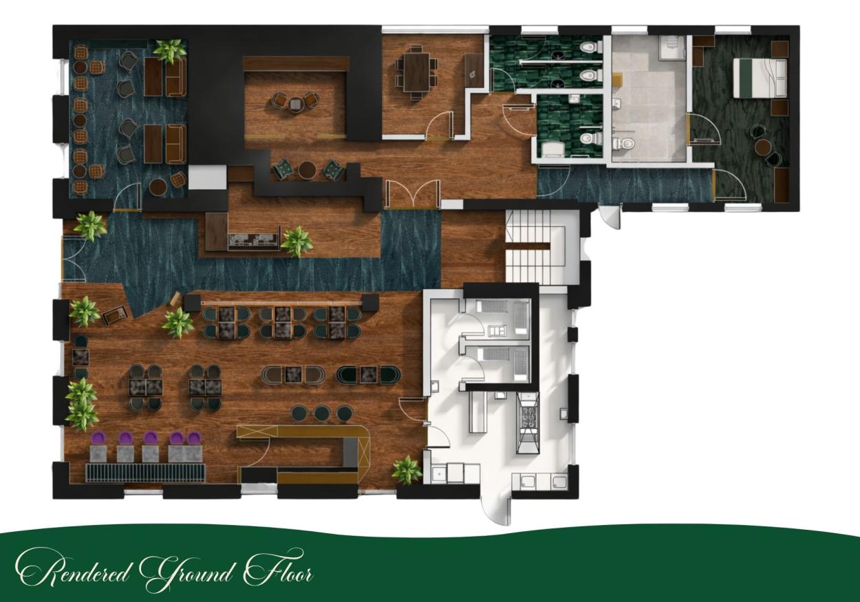 Rendered Ground Floor Plan View