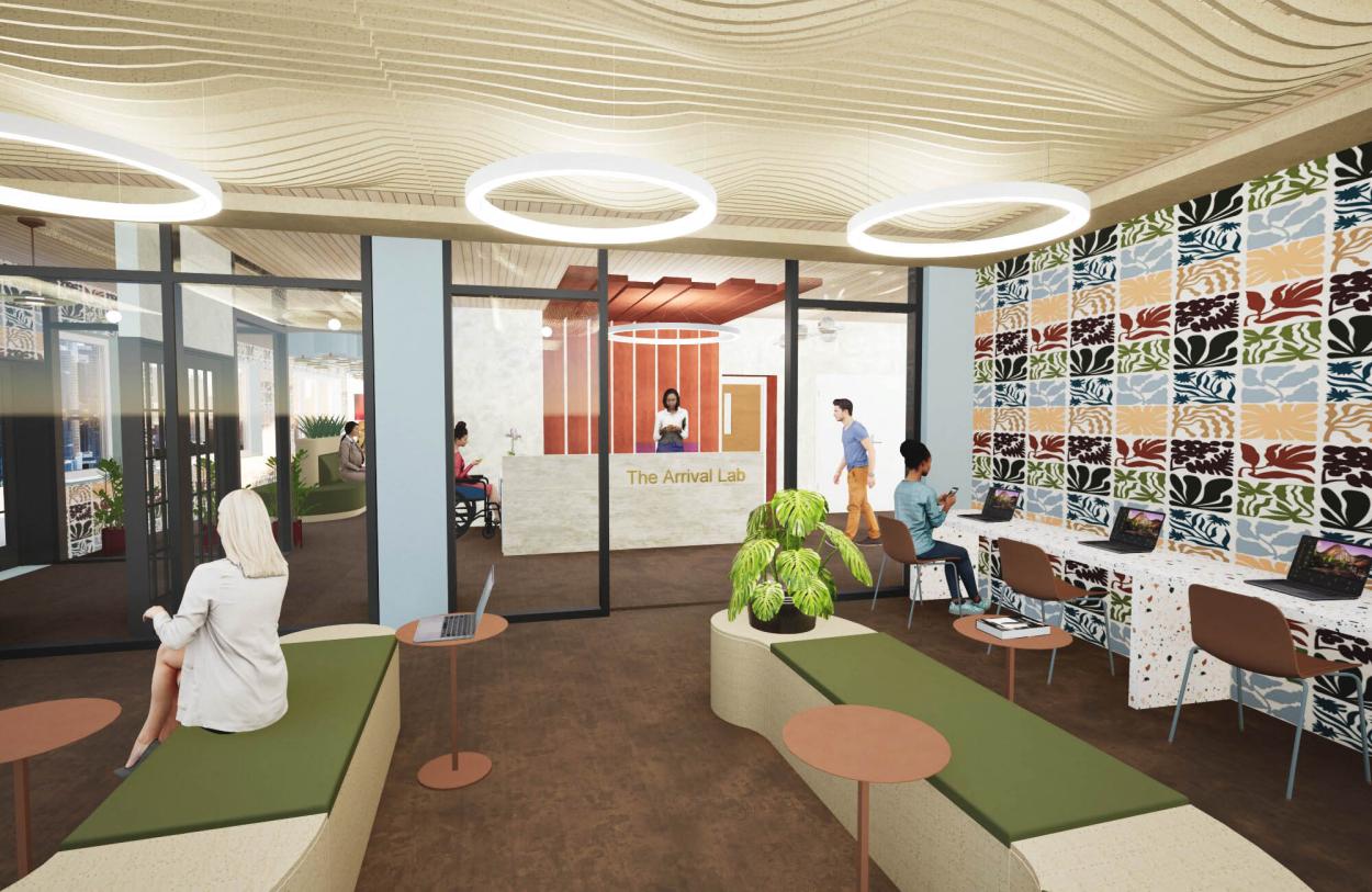 Image show the ground floor community area.