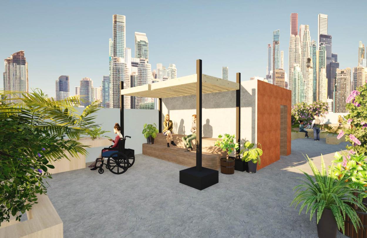  Image show the accessible rooftop.