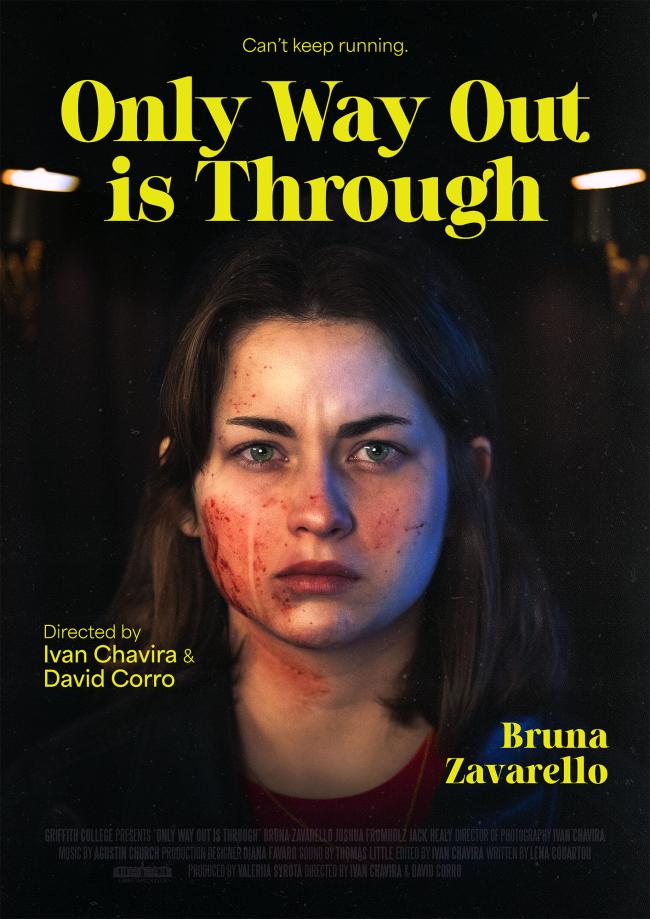 Poster for “Only Way Out Is Through” (“Gentle Threats” chapter 2). 
