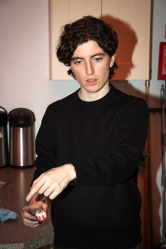 a person looking at the camera