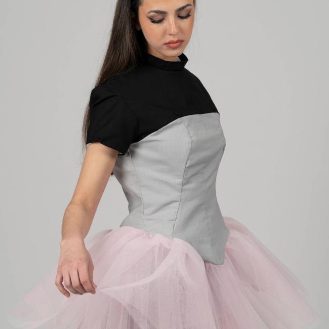 a woman wearing a dress