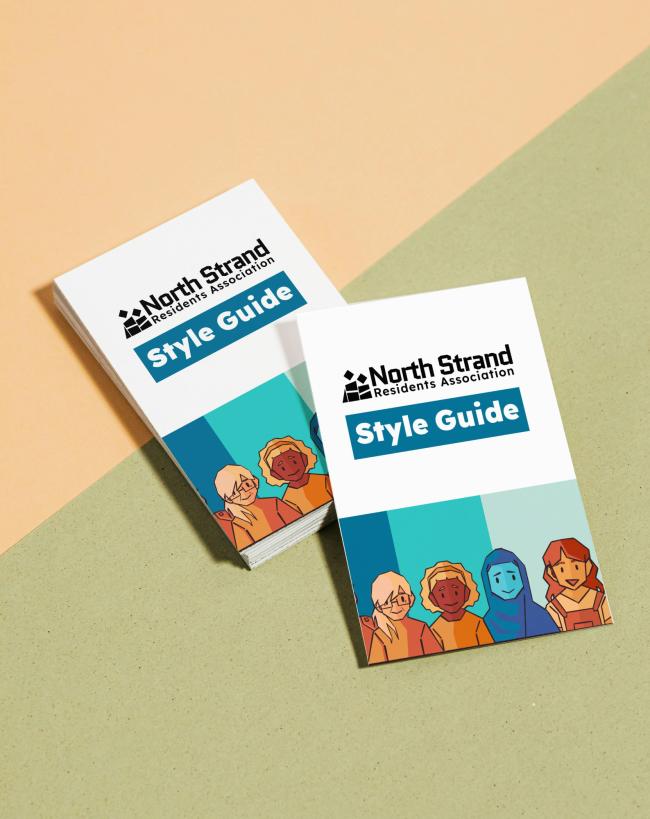 North Strand Residents Association style guide booklets closed.