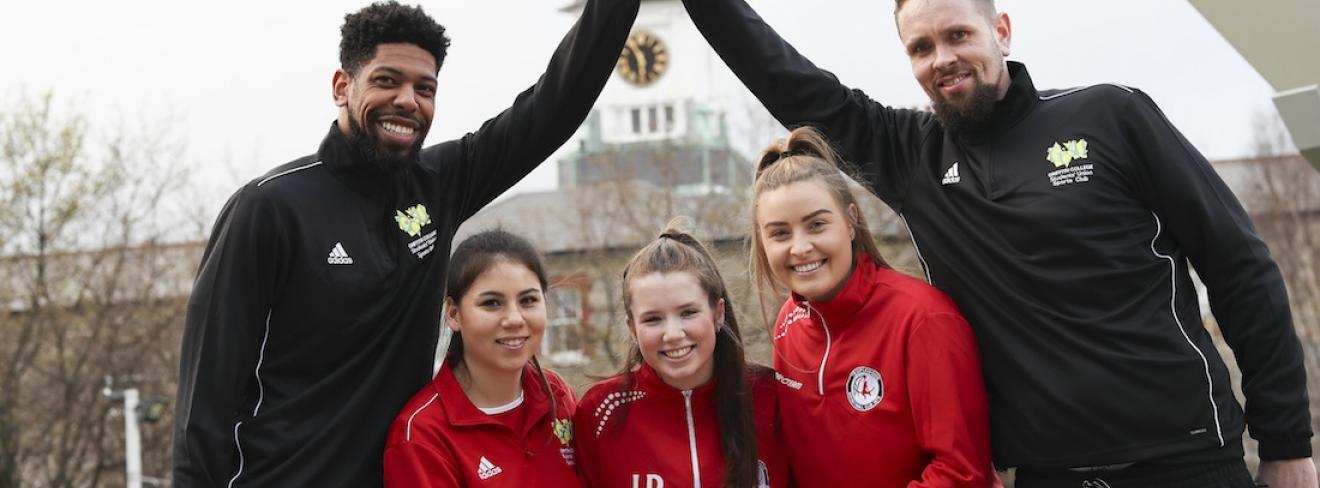 Griffith College and Templeogue basketball players