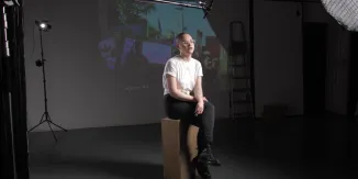 a man standing in a room